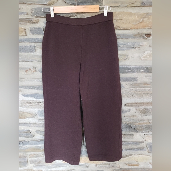 St John Collection Brown Knit Pants 6 - Picture 1 of 4